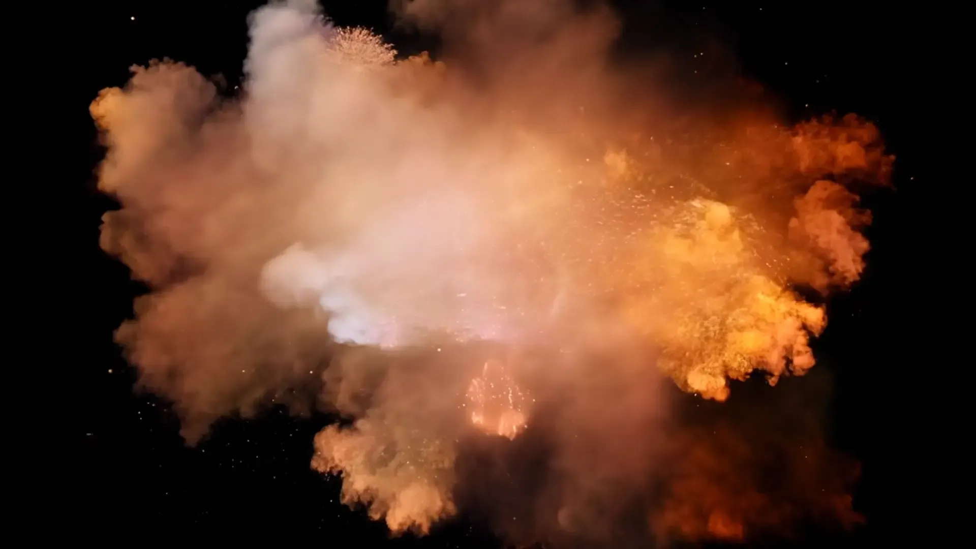 Multicolored Cosmic Dust Explosion Overlay for Creative Video Projects